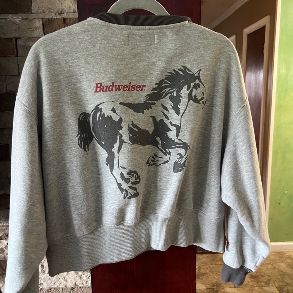Budweiser Gray Horse Sweatshirt